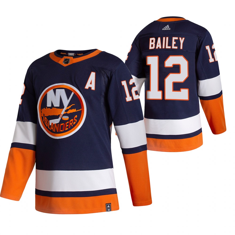 2021 Adidias New York Islanders #12 Josh Bailey Navy Blue Men Reverse Retro Alternate NHL Jersey->ottawa senators->NHL Jersey